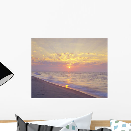 Beach At Sunrise, Iles-De-La-Madeleine, Quebec Wall Mural