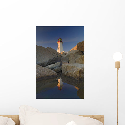Lighthouse, Peggy's Cove, Nova Scotia Wall Mural