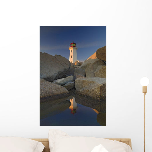 Lighthouse, Peggy's Cove, Nova Scotia Wall Mural