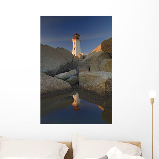 Lighthouse, Peggy's Cove, Nova Scotia Wall Mural