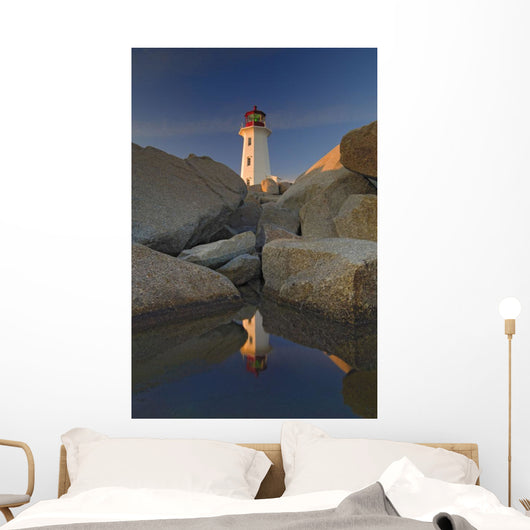 Lighthouse, Peggy's Cove, Nova Scotia Wall Mural