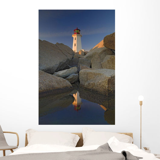 Lighthouse, Peggy's Cove, Nova Scotia Wall Mural