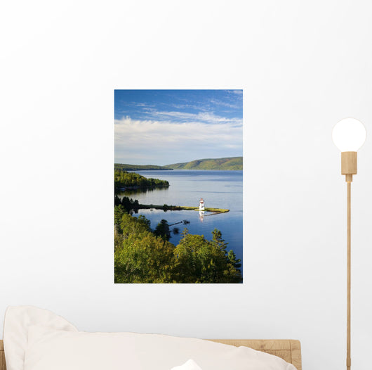 Lighthouse On Boulardarie Island Wall Mural