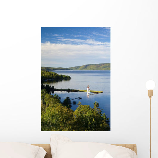 Lighthouse On Boulardarie Island Wall Mural