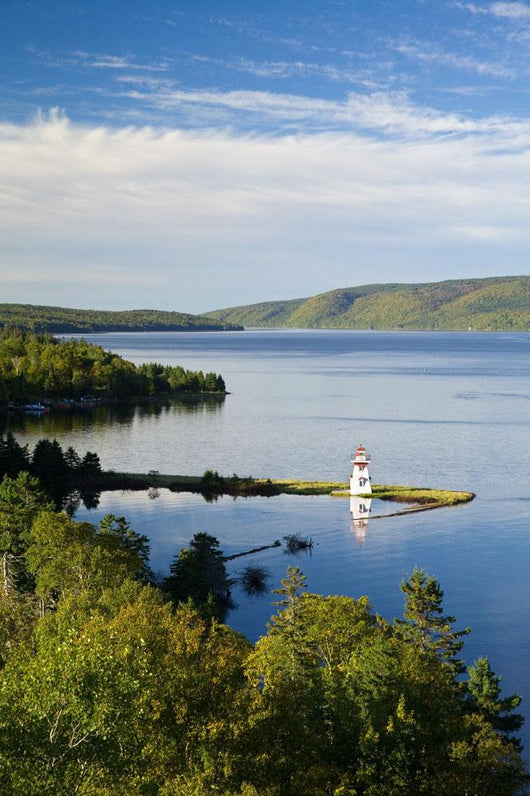Lighthouse On Boulardarie Island Wall Mural