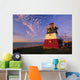 Lighthouse Painted In Colours Of The Acadian Flag Wall Mural