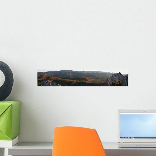 Panoramic Over Sapper Hill Near Engineer Creek In Autumn Wall Mural