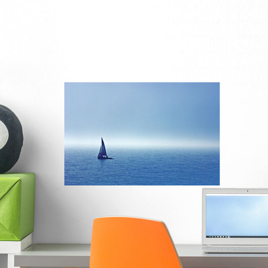 Sailboat On The Water, Wahnekewaning Beach, Georgian Bay, Ontario Wall Mural