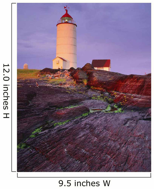 Lighthouse At Sunrise, Bas-Saint-Laurent, Quebec Wall Mural