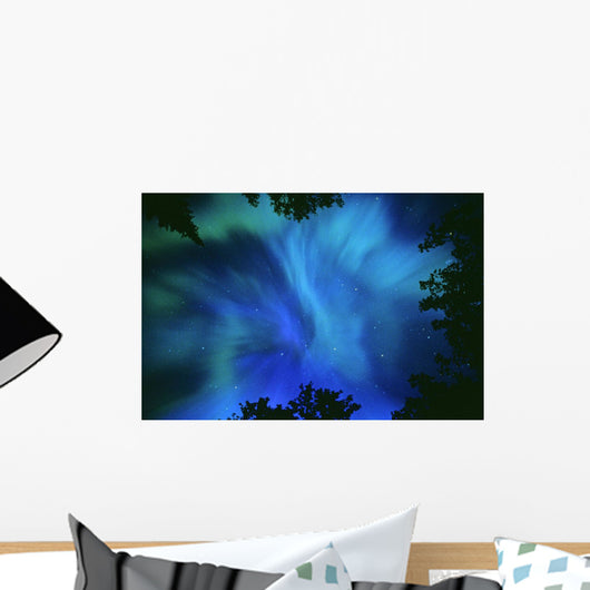 Northern Lights At Tilton Lake, Sudbury, Ontario Wall Mural