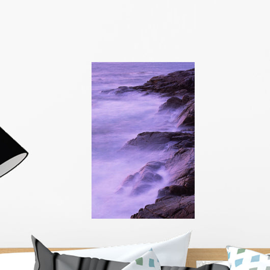 Ocean And Shoreline At Sunset Wall Mural