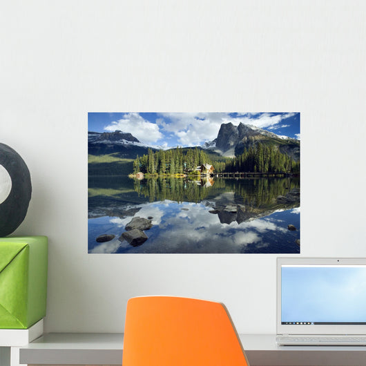 Emerald Lake And Emerald Lake Lodge Wall Mural