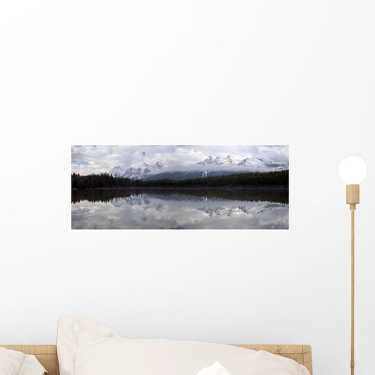 Herbert Lake And The Bow Range, Banff National Park, Alberta, Canada Wall Mural