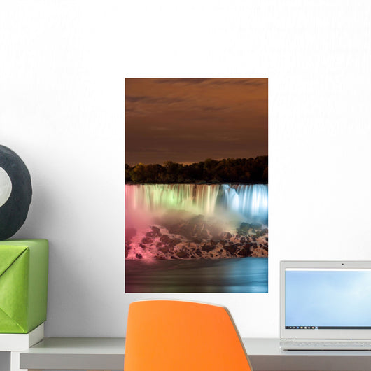 The American Falls At Night, Niagara Falls, New York, Usa Wall Mural