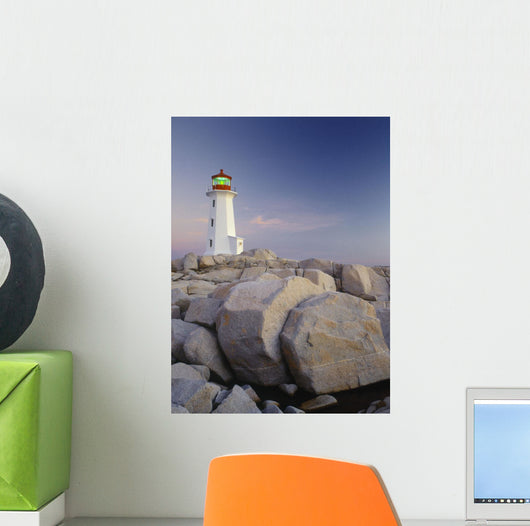 Peggy's Cove Lighthouse, Peggy's Cove, Nova Scotia, Canada Wall Mural