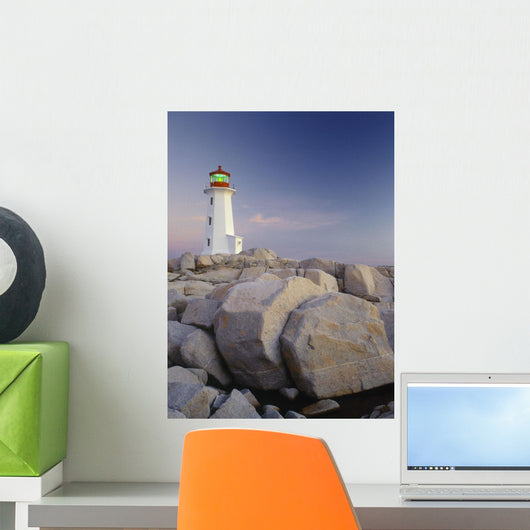 Peggy's Cove Lighthouse, Peggy's Cove, Nova Scotia, Canada Wall Mural