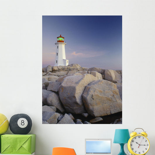 Peggy's Cove Lighthouse, Peggy's Cove, Nova Scotia, Canada Wall Mural
