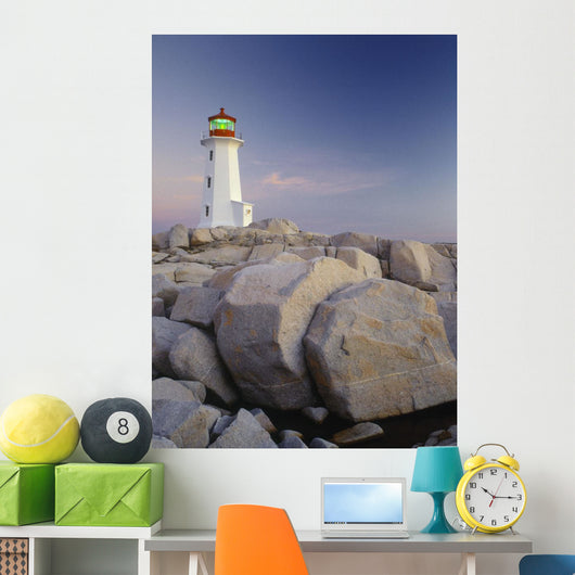Peggy's Cove Lighthouse, Peggy's Cove, Nova Scotia, Canada Wall Mural