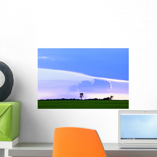 Storm Clouds At Sunset On Canadian Prairie, Pembina Valley, Manitoba Wall Mural