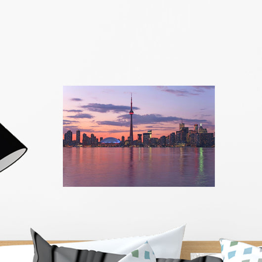 Skyline At Dusk From Centre Island, Toronto, Ontario Wall Mural