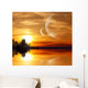 Landscape in fantasy planet Wall Mural