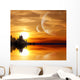Landscape in fantasy planet Wall Mural