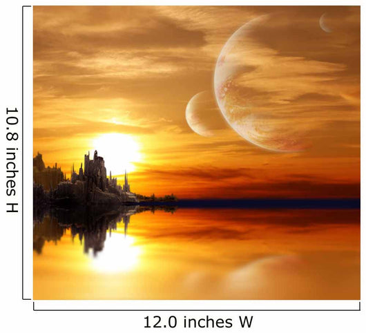 Landscape in fantasy planet Wall Mural