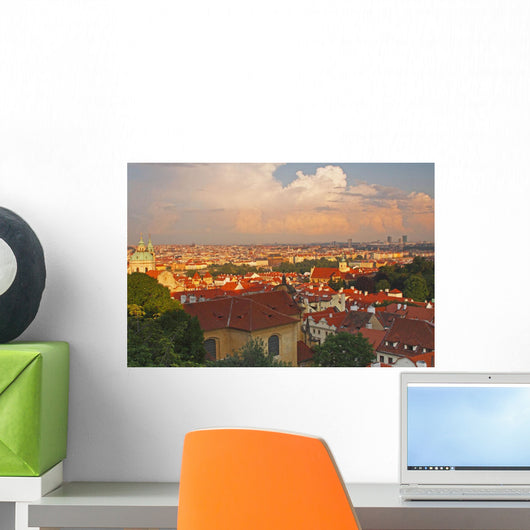 View Of Prague Rooftops From Castle Hill Wall Mural