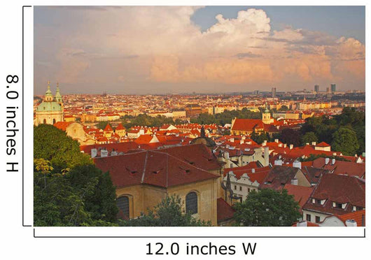View Of Prague Rooftops From Castle Hill Wall Mural