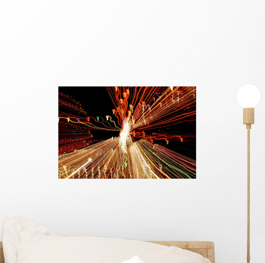 Colored Lights Sea Horse Dreams Wall Mural