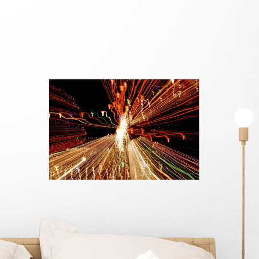 Colored Lights Sea Horse Dreams Wall Mural