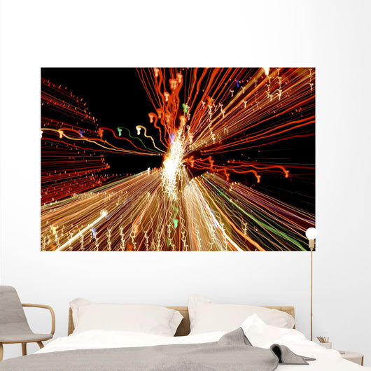 Colored Lights Sea Horse Dreams Wall Mural