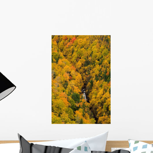 Autumn Colour And Waterfalls Wall Mural