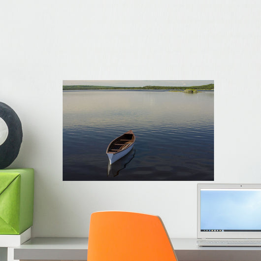 Canoe On Gander River, Gander Bay, Newfoundland And Labrador Wall Mural