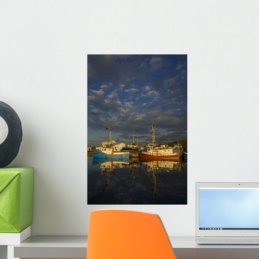 Fishing Boats, Durrell, Newfoundland And Labrador Wall Mural