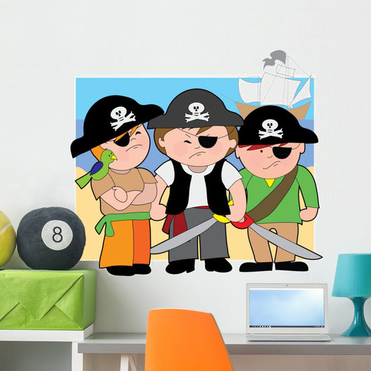 Carribean Pirate Kids Wall Decal
