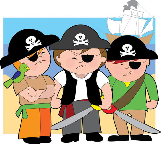 Carribean Pirate Kids Wall Decal