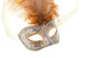 gold feathered carnival mask isolated on a white background Wall Decal