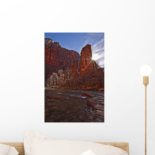 The Virgin River Runs Through The Narrows, Zion National Park, Utah Wall Mural