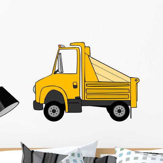 Yellow Dump Truck Wall Decal