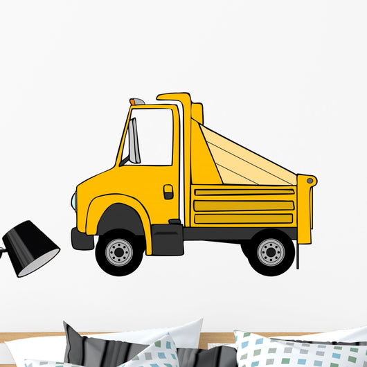 Yellow Dump Truck Wall Decal