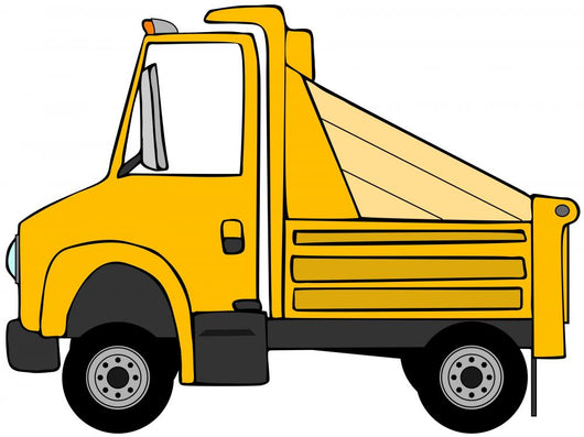 Yellow Dump Truck Wall Decal