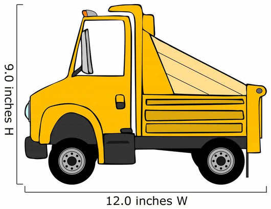 Yellow Dump Truck Wall Decal