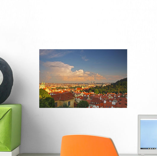View Of Prague Rooftops From Castle Hill Wall Mural