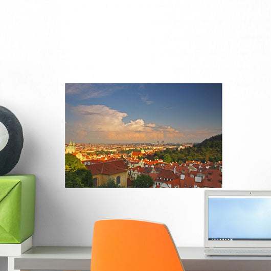 View Of Prague Rooftops From Castle Hill Wall Mural