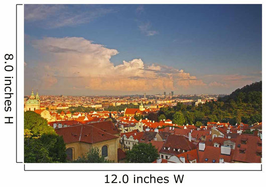 View Of Prague Rooftops From Castle Hill Wall Mural