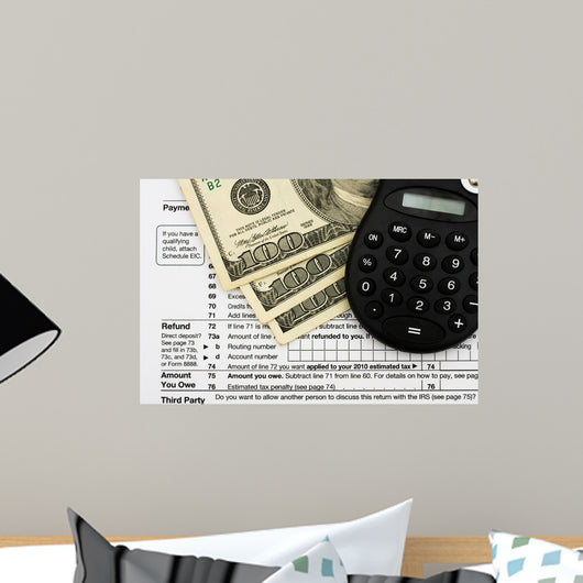 Calculating Your Tax Refund Wall Mural