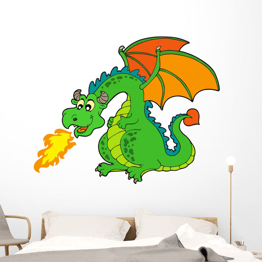 Fire Dragon Wall Mural