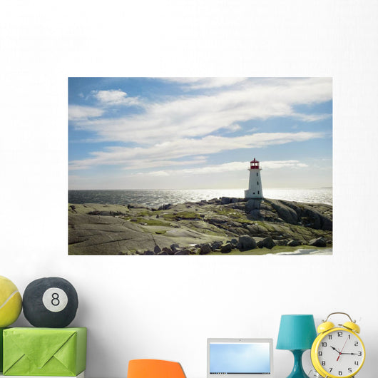 Lighthouse, Peggy's Cove, Nova Scotia Wall Mural