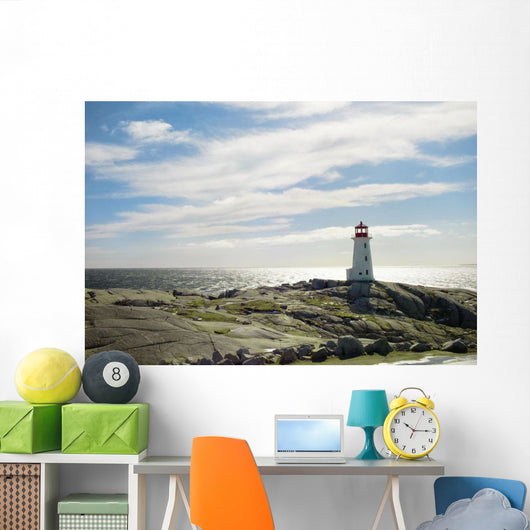 Lighthouse, Peggy's Cove, Nova Scotia Wall Mural